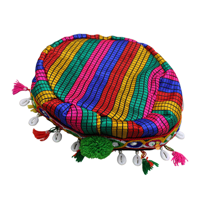 Trendy Patchwork Top with Dhoti & Cap