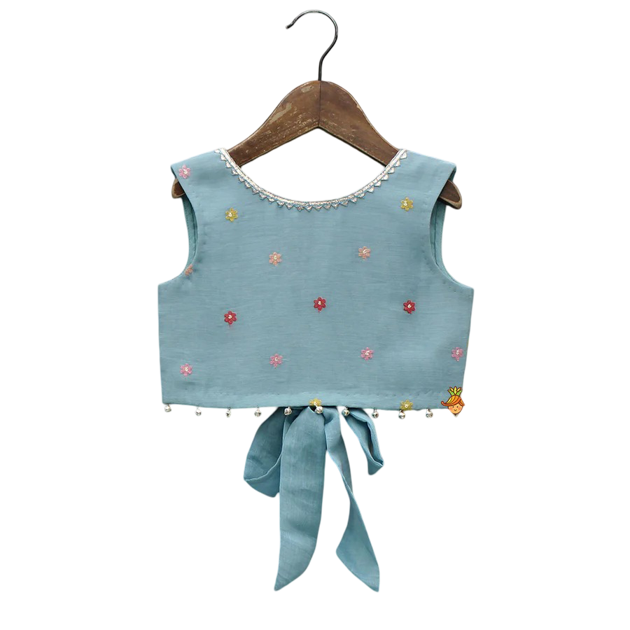 Blue Melody: Bells-Enhanced Top & Lehenga
