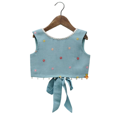 Blue Melody: Bells-Enhanced Top & Lehenga
