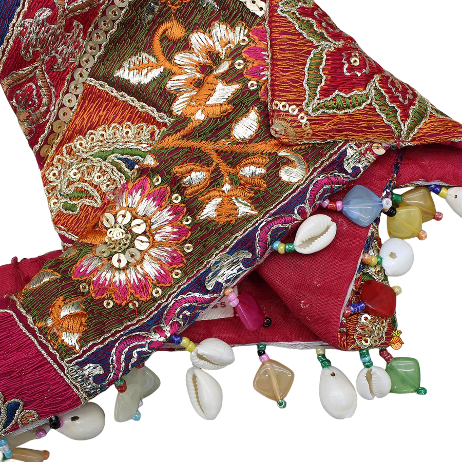 Floral Grace: Top with Bandhani Lehenga & Coordinating Bandana