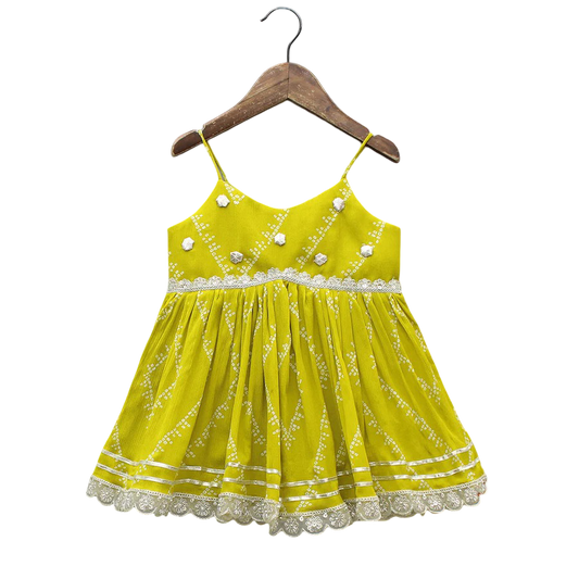 Twist of Tradition: Bandhani Peplum Kurti Set with Palazzo & Bag