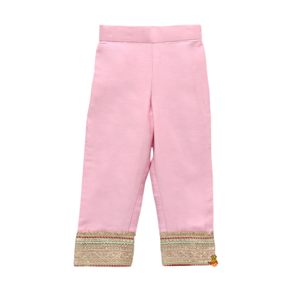 Petal Charm: Lace Kurti with Pant & Sheer Dupatta