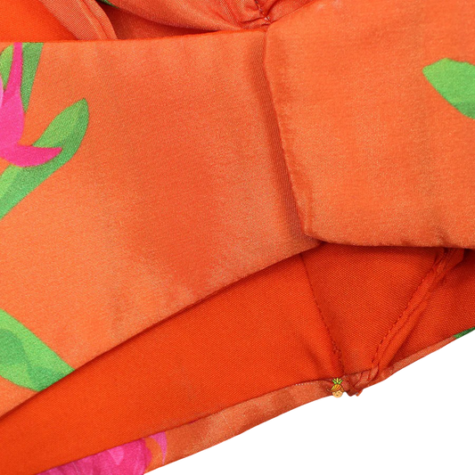 Floral Grace: Drape-Detail Printed Top & Lehenga