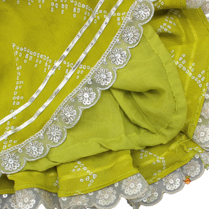 Twist of Tradition: Bandhani Peplum Kurti Set with Palazzo & Bag