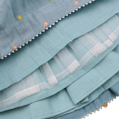 Blue Melody: Bells-Enhanced Top & Lehenga