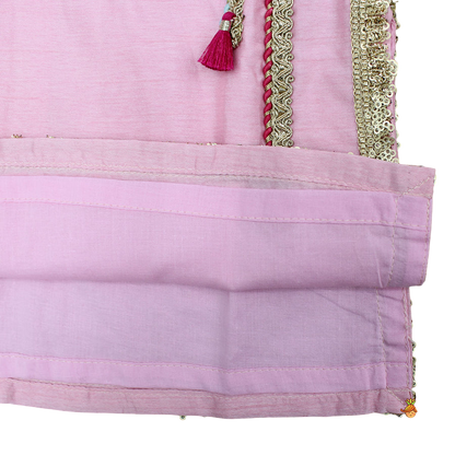 Petal Charm: Lace Kurti with Pant & Sheer Dupatta